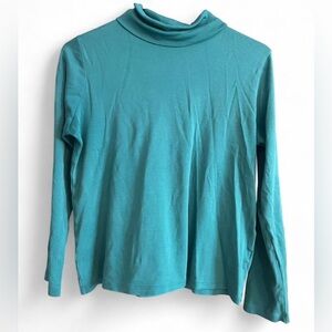 Teal Long Sleeve Turtleneck Top